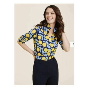 J. McLaughlin Lois Malmo Poppy Shirt Large